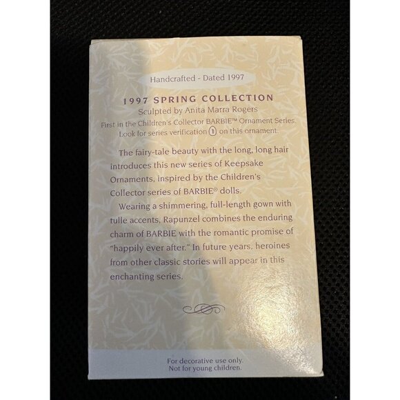 1997 Hallmark Keepsake Ornament Barbie As Rapunzel Childrens Collector Series Ne - Picture 3 of 6